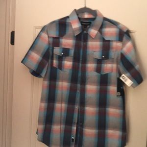 NBW plaid s/s button down
